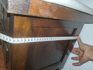 Taquillón madera-mármol antiguo