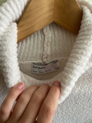 Jersey cuello alto crop