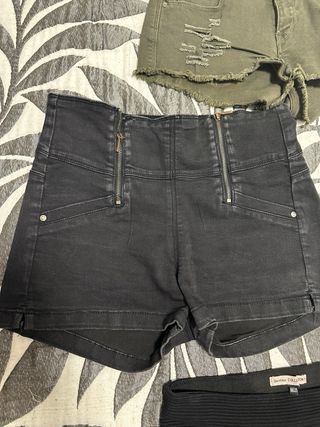 Pack 5 shorts+falda negra M