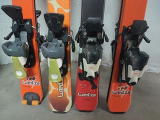 Esquís infantiles 92cm - 4 pares