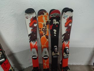 Esquís infantiles 92cm - 4 pares