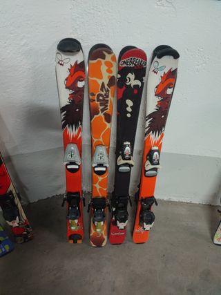 Esquís infantiles 92cm - 4 pares