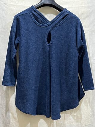 Maglia blu a maniche 3/4