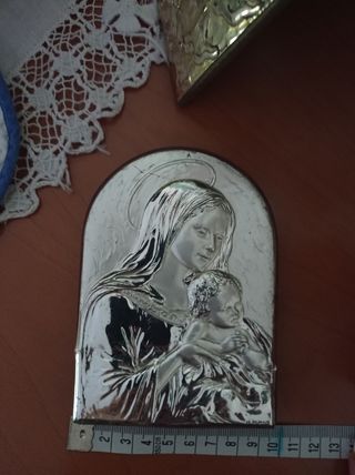 Quadretto Madonna con Bambino - Argento 925