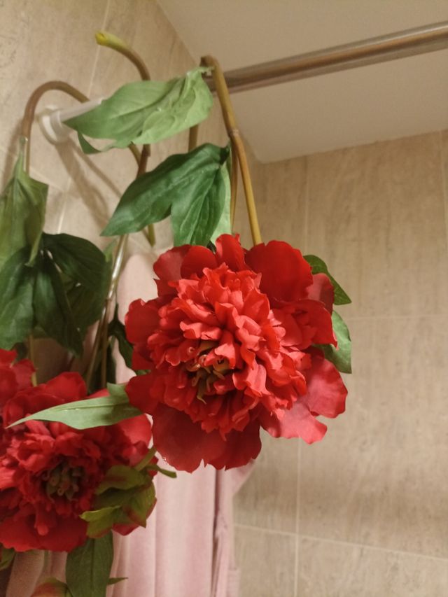 plantas peonías rojas artificiales Por unidad