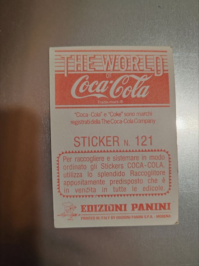 Sticker Coca Cola Panini 1984 #121