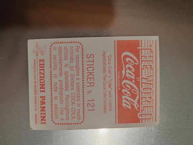 Sticker Coca Cola Panini 1984 #121