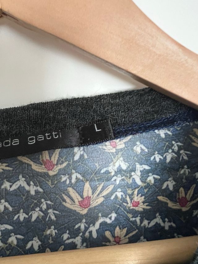 Blusa Veda Gati - L - Azul estampada