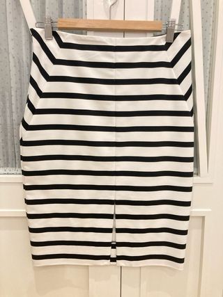 Falda tubo midi rayas Zara Trafaluc