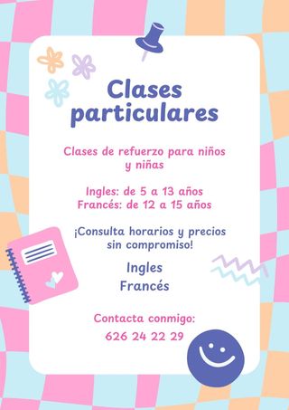 Clases particulares inglés y francés
