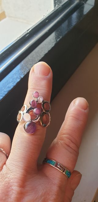 Anello ametista argento