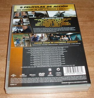 FAST & FURIOUS 1-9 COLECCION DVD NUEVO ACCION