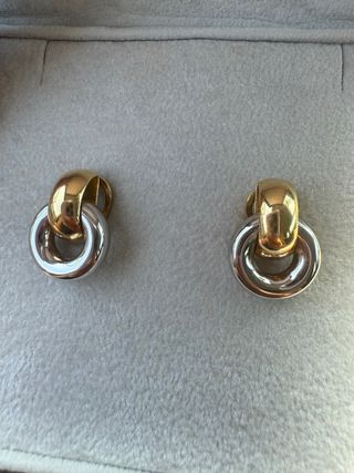 Pendientes oro 750 / 18k bicolor