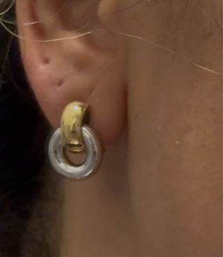 Pendientes oro 750 / 18k bicolor