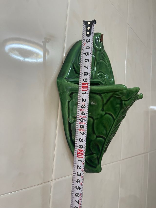 Vaso da Parete in Porcellana Vintage Verde