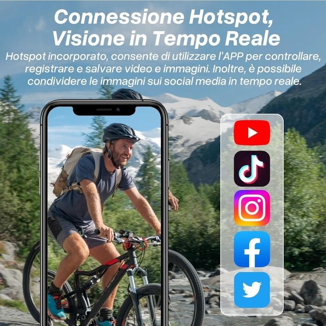 Occhiali da sole Spia WiFi sport - action cam