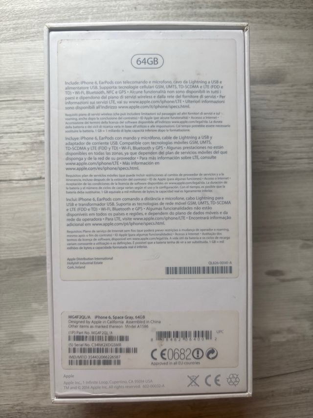 iPhone 6 Grigio Siderale 64GB - Scatola