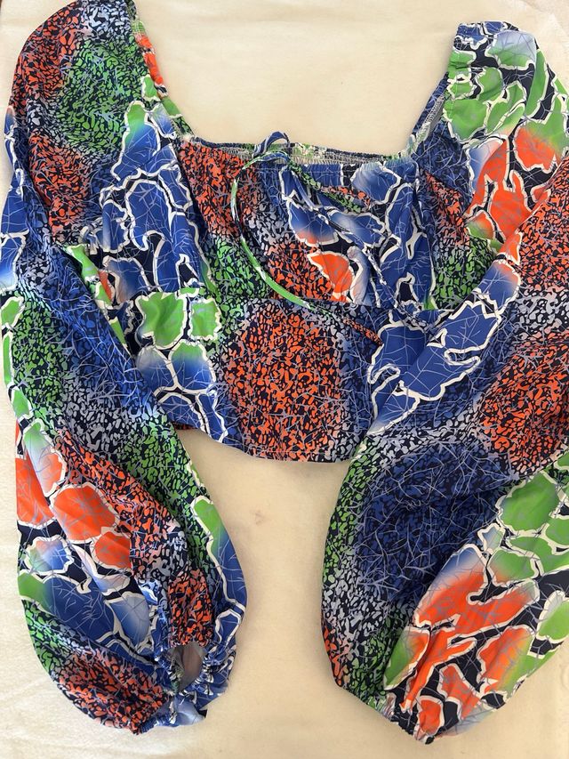 Blusa estampada multicolor