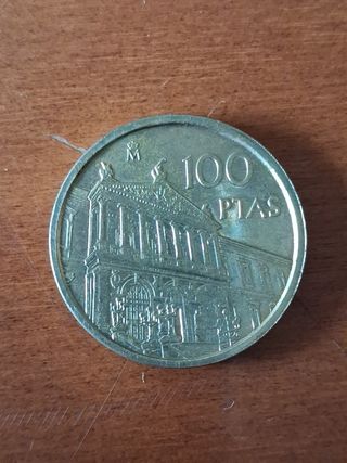 Moneda 100 Ptas Biblioteca Nacional 1996