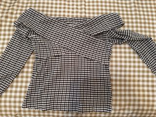 Blusa negra y blanca Shein - Talla S
