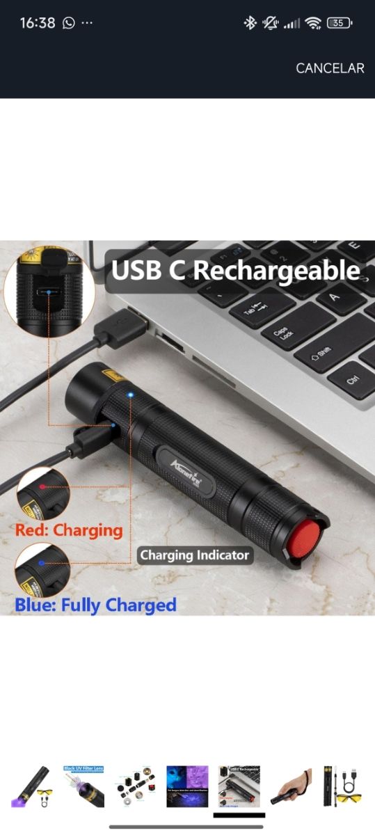 Linterna UV Alonefire SV005 10W