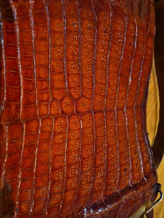 Bolso de cocodrilo marrón