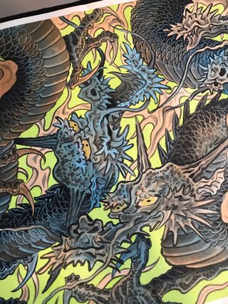Pintura dragones - Arte original
