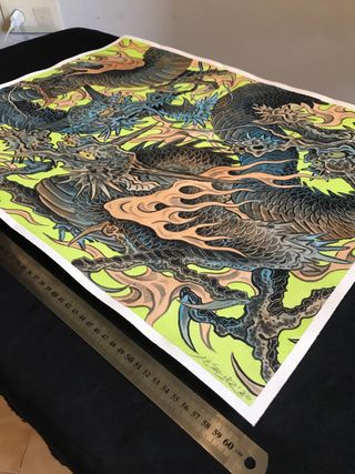 Pintura dragones - Arte original