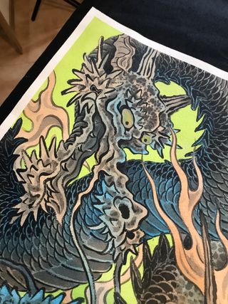 Pintura dragones - Arte original