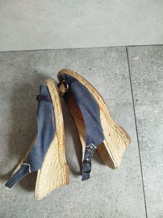 Alpargatas cuña azul - cómodas