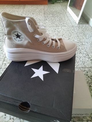 Converse Chuck Taylor Beige - plataforma