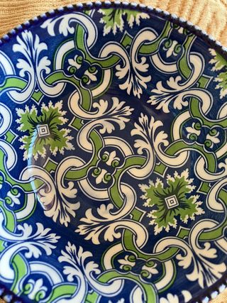 Bandejas azules cerámica: 3 piezas