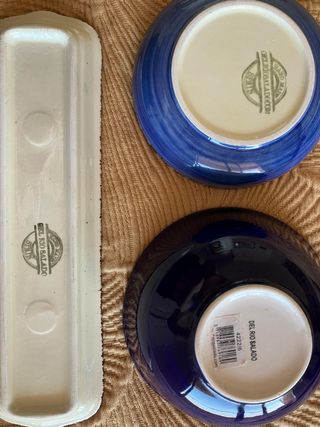 Bandejas azules cerámica: 3 piezas