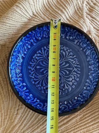 Bandejas azules cerámica: 3 piezas