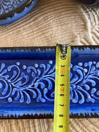 Bandejas azules cerámica: 3 piezas