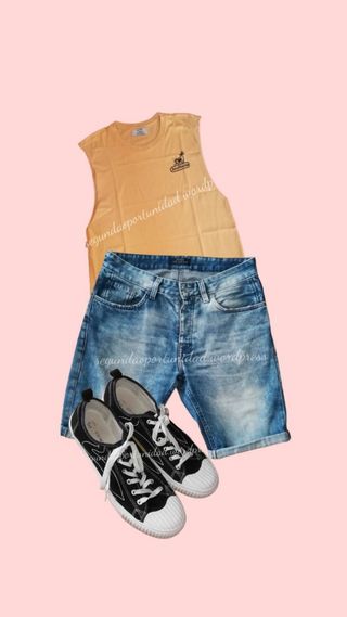 Lote de Bermuda, camiseta y zapatillas 