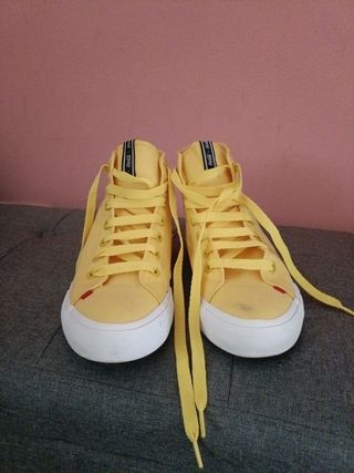 Scarpe Coca-Cola gialle alte