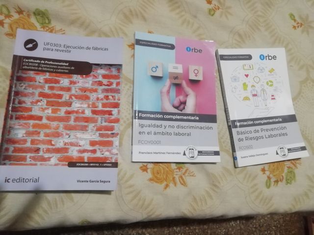 Libros FP: Albañilería, Prevención y Igualdad