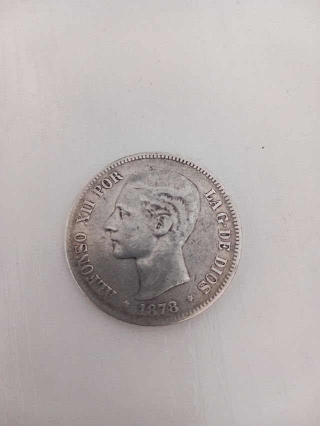 Moneda 5 Pesetas 1878 Alfonso XII
