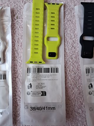 Cinturini silicone Apple Watch - giallo e nero