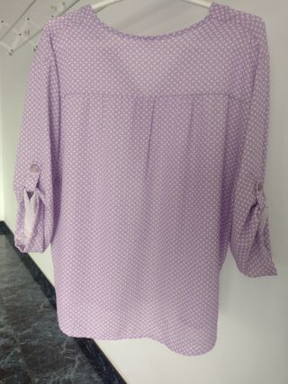 Blusa color  lila manga larga JB fashion - Talla L