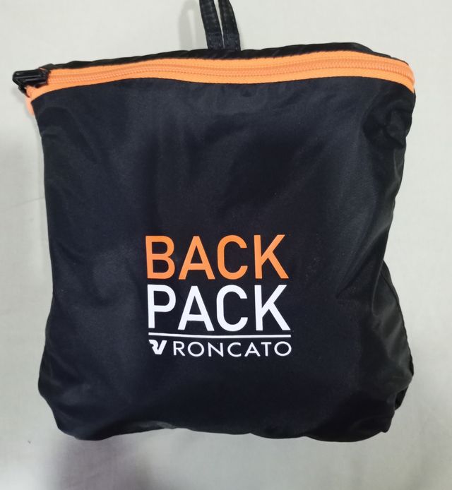 Zaino Roncato pieghevole nero-arancio