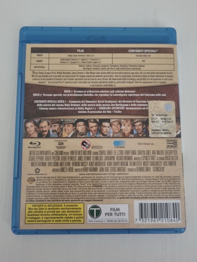 La conquista del West Bluray film raro 1962 J Ford