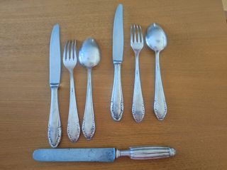 Cubiertos Meneses plata años 60
