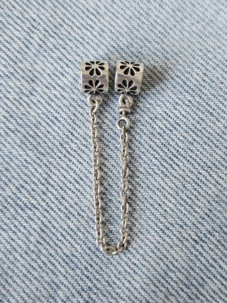 Cadena seguridad plata - Flores