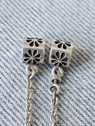 Cadena seguridad plata - Flores