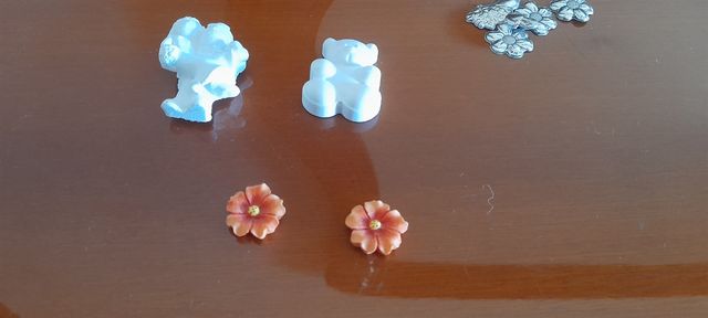 20 decorazioni varie bianche e argento