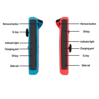 Mando Gamepad inalámbrico Bluetooth Joystick compatible con nintendo NS/Lite/OLED , rojo + azul, NUEVO
