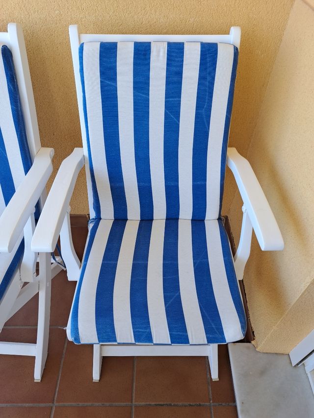 4 colchonetas Azul y blanco