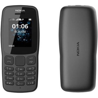 Nokia 106 (2018) TA-1114 DS, telefono cellulare classico, dual sim, nero, NUOVO